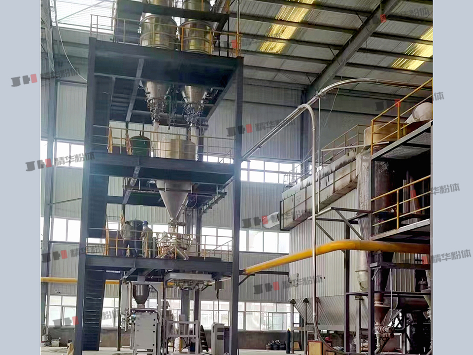 氣流混合機-玻璃微珠-山西海諾某生產現場